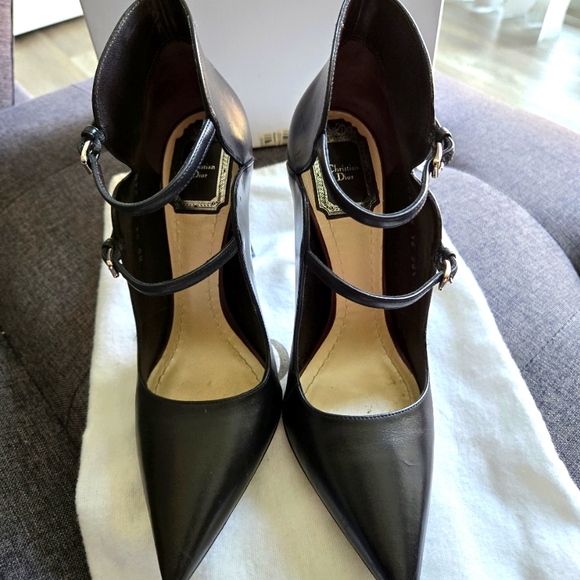 Dior Black calfskin 10cm heel - Picture 1 of 7